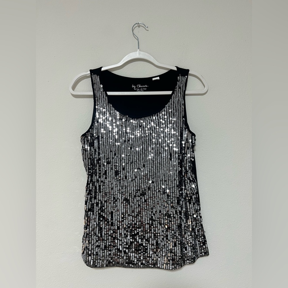 Chico's Sleeveless Sequin Tank